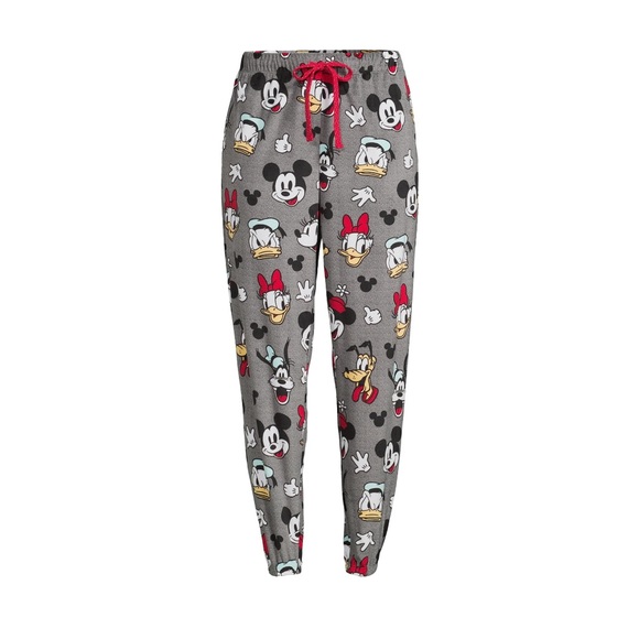 DISNEY MICKEY MOUSE WOMEN’S PLUS PLUSH SLEEP JOGGER PANTS - Picture 2 of 5